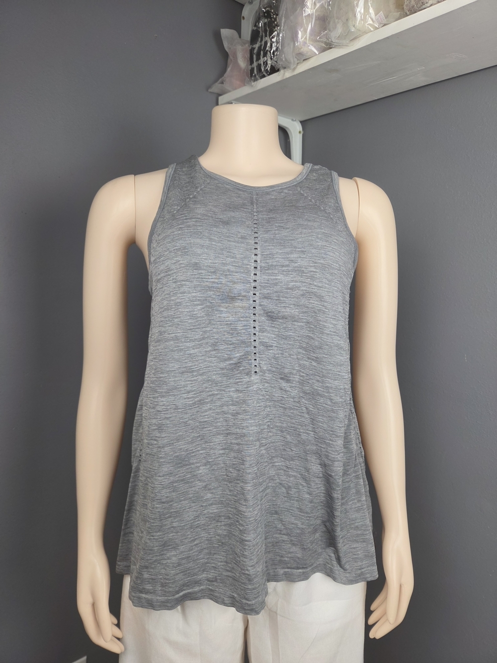 Athleta Grey Heather Sleeveless Performance Tank